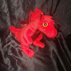 TY Beanie Babies Plush - Y Ddraig Goch Welsh Dragon Buddy 23cm